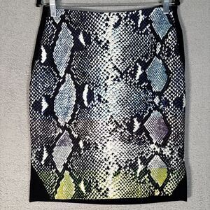 NWT Diane Von Furstenberg Women’s 12 A Line Skirt Mae Mikado Python Snake‎ Skin